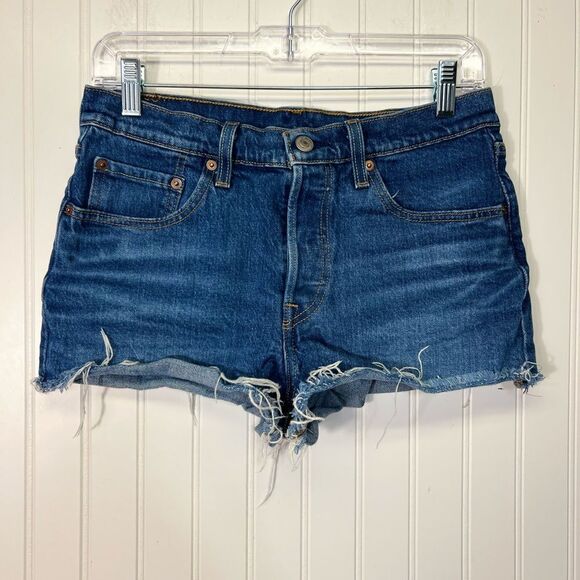 Levi's 501 button fly button fly medium Wash High Rise Distressed Size 27 S58022 - Picture 3 of 15